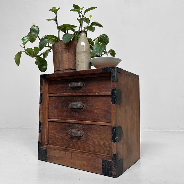 Japanese Wooden Archive Calligraphy Cabinet For Sale - Image 16 of 17