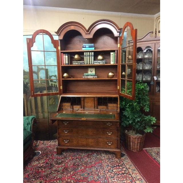 Vintage Secretary Desk, Double Bonnet Secretary Desk For Sale - Image 15 of 17