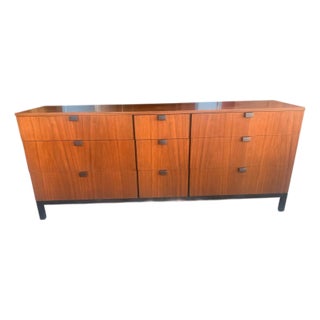 1960s Restored Attributed Milo Baughman for Directional Walnut Triple Dresser For Sale