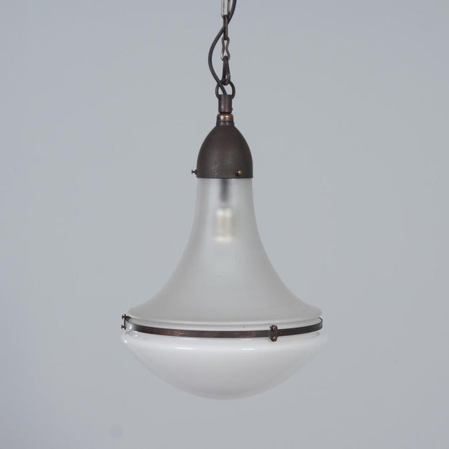 Industrial Luzette Pendant Lamp by Peter Behrens for Siemens & Schuckert, 1890s For Sale - Image 3 of 11