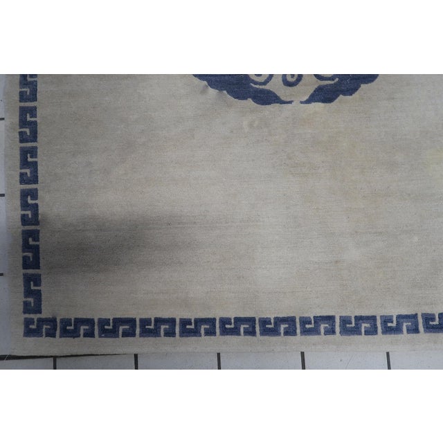 Abstract 1970s Handmade Vintage Tibetan Khaden Rug 4.8' X 6.1' (147cm X 187cm) For Sale - Image 3 of 13