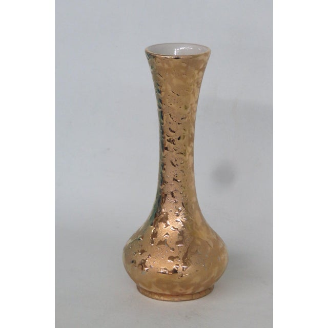 Dixon Art Studios 22k Weeping Gold Ceramic Bud Vase 1960s Made in the Usa 4948b For Sale - Image 9 of 9