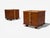 Paul Frankl, John Stuart, Rare 'Station Wagon' Nightstands, Mahogany, Rock Maple, Brass, Leather, USA, 1950s Paul Frankl...
