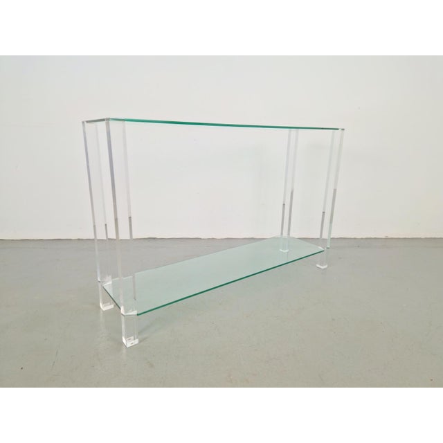 Glass and Acrylic The Hague Console Table from Bor Design, 1990s For Sale - Image 4 of 11