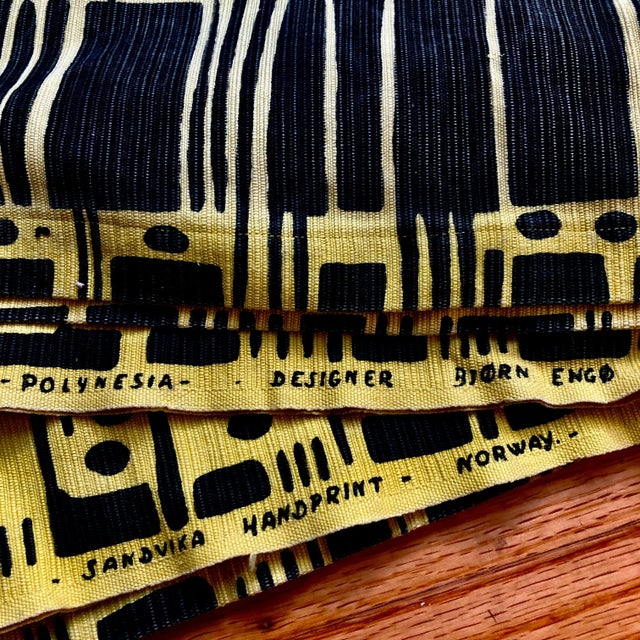 This very rare textile fabric tapestry marked the rebirth of the Norwegian textile industry after World War II. The...