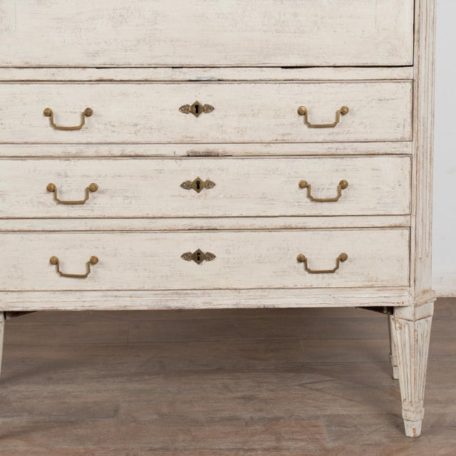 19th Century White Swedish Gustavian Secretary Bureau For Sale - Image 10 of 11