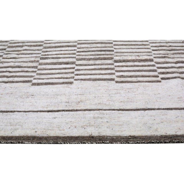 Moroccan Azilal Hand Knotted Wool Rug,10'3"X14'5" For Sale - Image 4 of 6