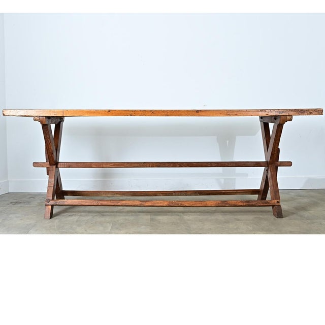 French Provincial French 19th Century Alpine Pine & Oak Cheesemaker 's Table For Sale - Image 3 of 12