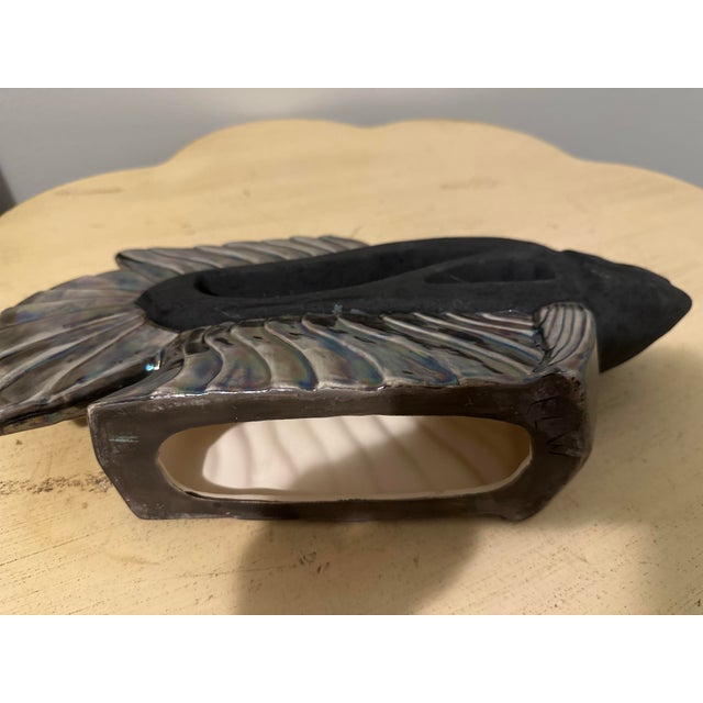 Ceramic Mid-Century Ceramic Abstract Fish Sculpture For Sale - Image 7 of 9