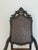 Rustic Spanish Style Hand Carved Wood and Embossed 2 Colors Leather Chair For Sale - Image 4 of 4