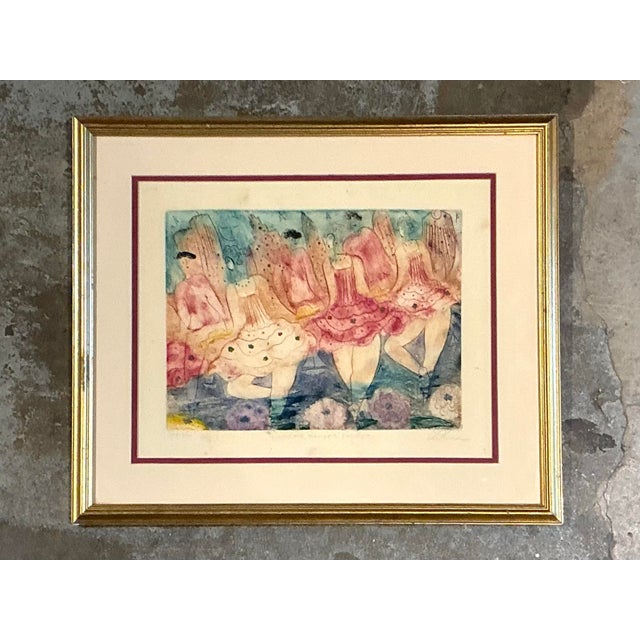 Vintage Framed Ballet Dancers Print For Sale - Image 11 of 12