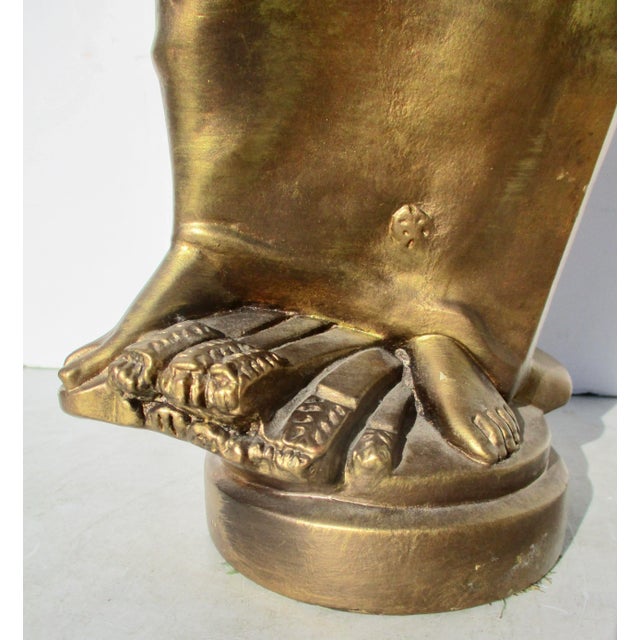 Metal Mid Century Copper Clad Harvest Figure For Sale - Image 7 of 11