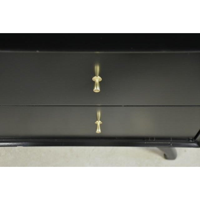 Black 1960s Ebonized Black Lacquer Tall Mid Century Dresser For Sale - Image 8 of 10