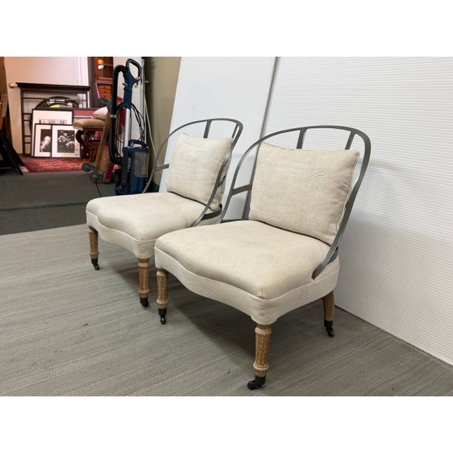 2010s Restoration Hardware Couturier’s Chairs, Pair For Sale - Image 5 of 12
