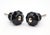 Vintage cabinet or drawer knobs made of black glass with a fluted shape. The original mounting nuts are not included. Good...