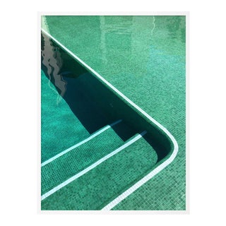 Pool by Christine Flynn in White Framed Paper, Medium Art Print For Sale