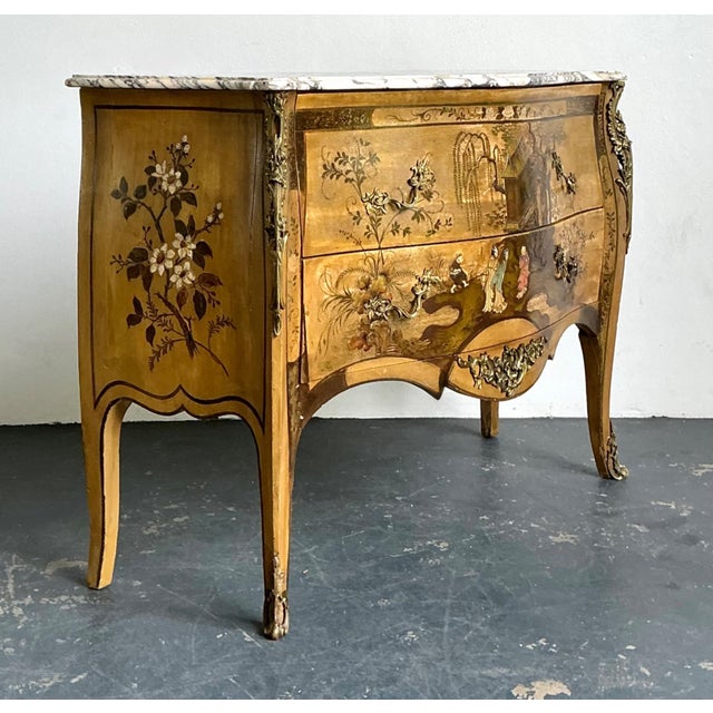 Antique Italian Chinoiserie Style Commode For Sale - Image 11 of 18
