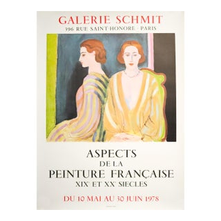 1978 French Exhibition Poster, Galerie Schmit, "Aspects De La Peinture Française XIXe Et XXe Siecles", Henri Matisse, Le Reflet For Sale