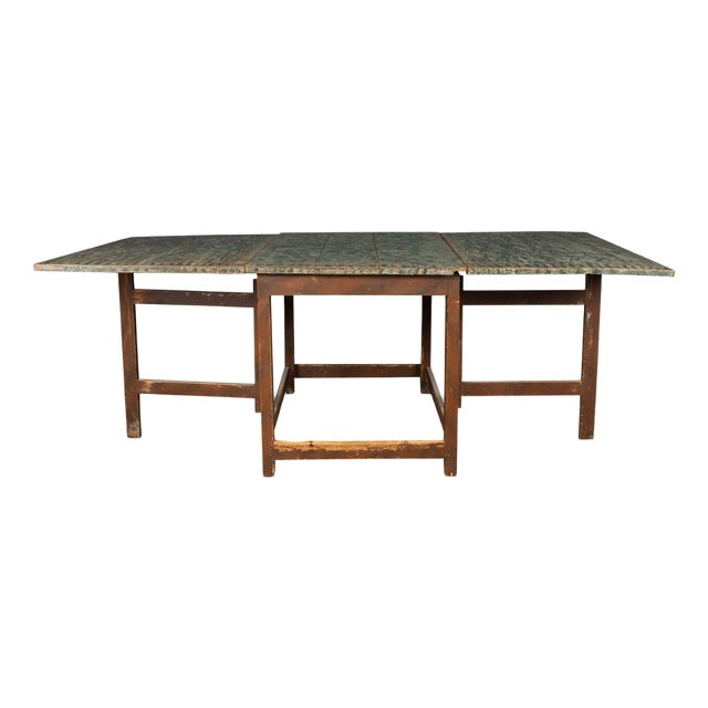 20th Century American Hand Painted Gatelegged Dining Table, 1900s For Sale