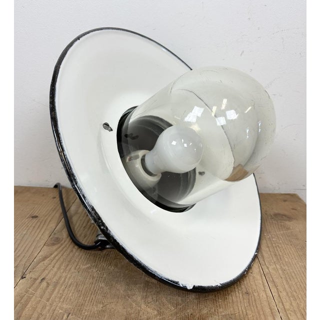 Grey Cast Aluminium Explosion Proof Lamp with Enameled Shade from Elektrosvit, 1970s For Sale - Image 14 of 18