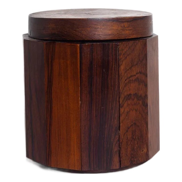 1960s Studio Craft Solid Rosewood Lidded Box, in the Style of Arthur Espenet Carpenter For Sale