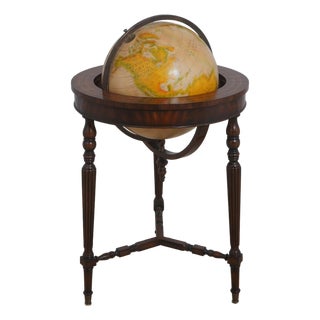 Maitland Smith English Style Mahogany Globe on Stand For Sale