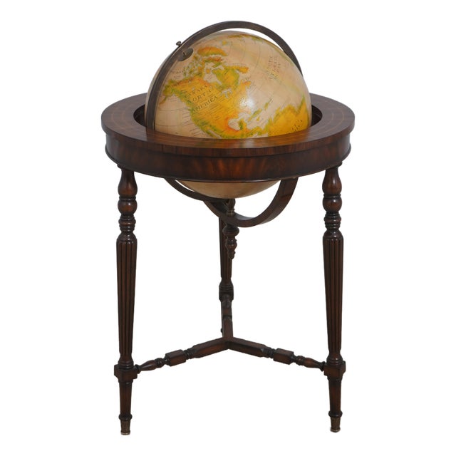 Maitland Smith English Style Mahogany Globe on Stand For Sale