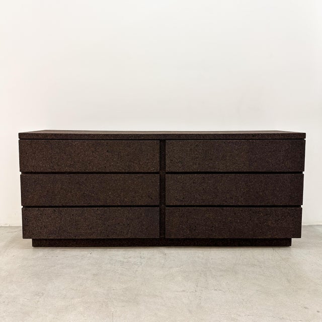 Adrian Pearsall Vintage Mid Century Modern Cork Dresser 1970s 1980s For Sale - Image 4 of 11
