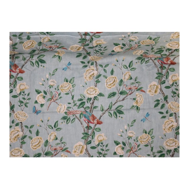 Sanderson Fabrics Linen "Andhara" in Blue Colorway 4.75 Yards For Sale