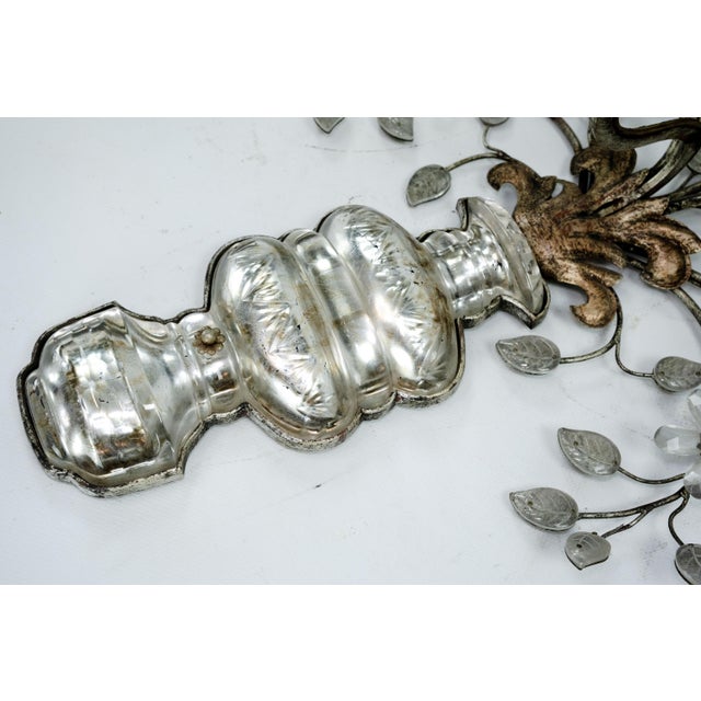 French Crystal Bronze Sconce Rings attributed to Maison Baguès, 1960s, Set of 2 For Sale - Image 16 of 18