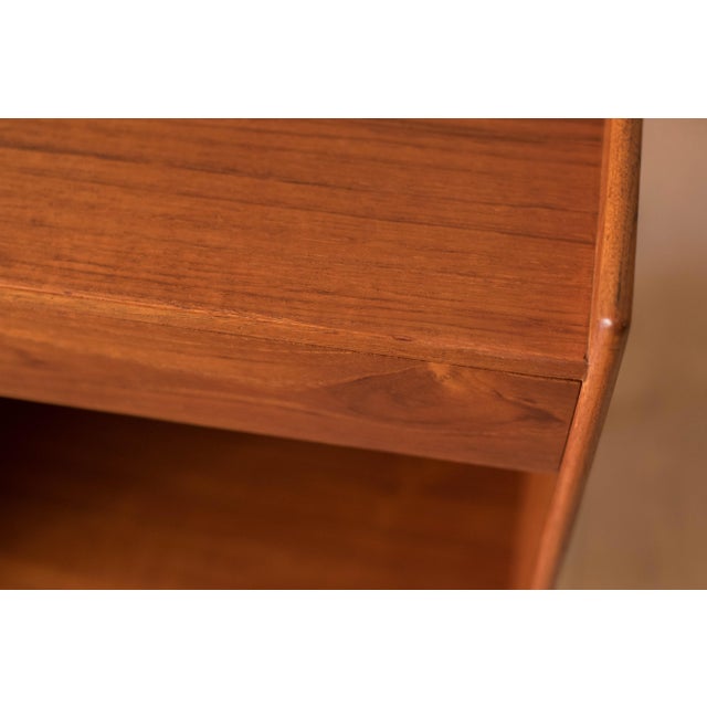 Vintage Danish Teak Bedside Nightstand End Table by Søborg Møbler For Sale - Image 13 of 18