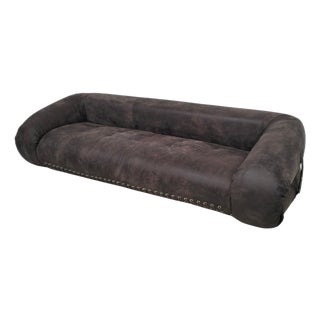 Anfibio Sofa Bed in Leather by Alessandro Becchi for Giovannetti, 1970s For Sale