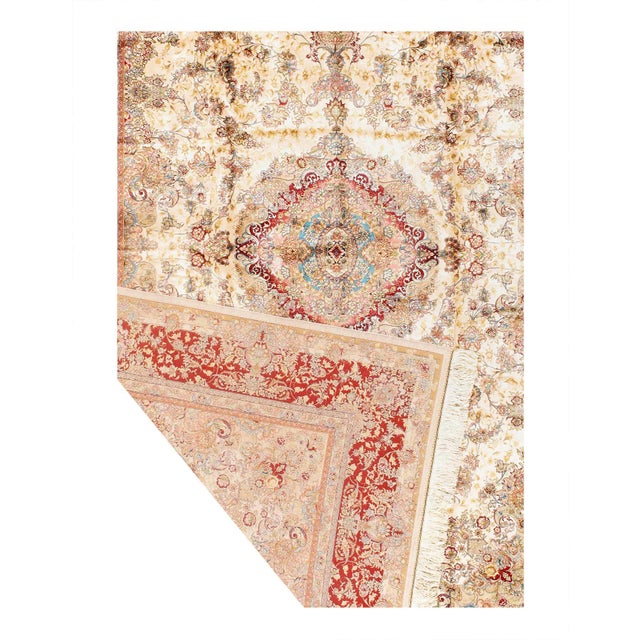 Traditional Pasargad DC Exquisite Design Paris Palace Fine Power Loom V.Silk Rug For Sale - Image 3 of 4