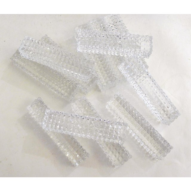 Mid-Century Modern Knife Holders Cut Into Small Facets in Lorraine Crystal, 1950s, Set of 12 For Sale - Image 3 of 15