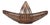Mid-Century Modern Sculptural Woven Bamboo Canoe Basket 21" For Sale