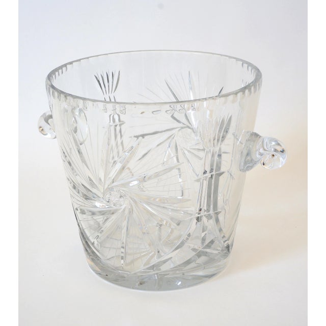 Ice Bucket Lead Crystal Pressed Design 1970s For Sale - Image 13 of 13