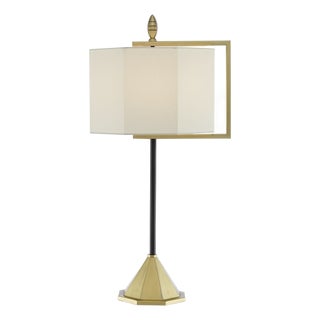 Mid-Century Modern Hopper Table Lamp Matte Brass For Sale