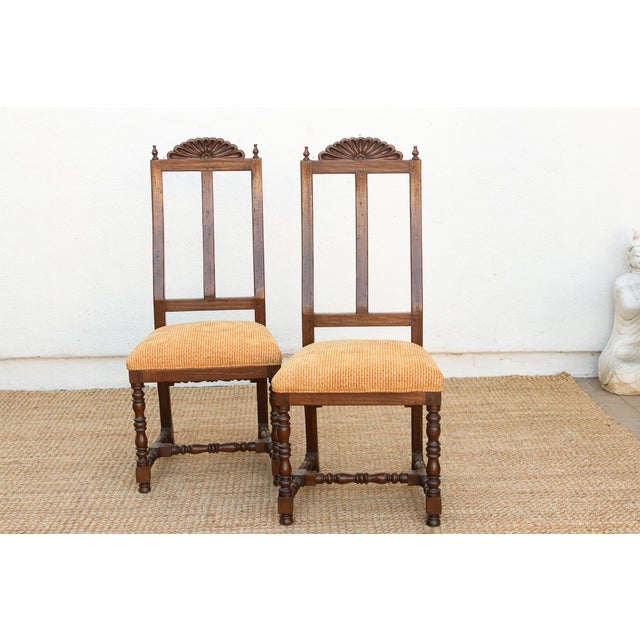 Pair of Spanish Colonial Carved Chairs For Sale - Image 10 of 11