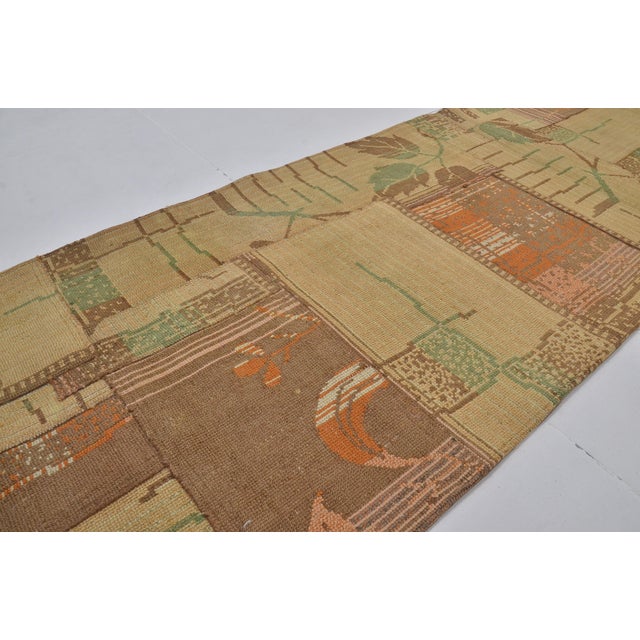 Oushak Vintage Handmade Runner Rug For Sale In Phoenix - Image 6 of 9