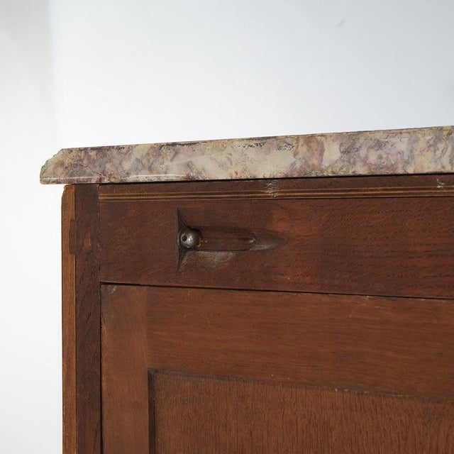 Antique French Kingwood, Marble & Satinwood Marquetry Armoire C1910 For Sale - Image 11 of 18