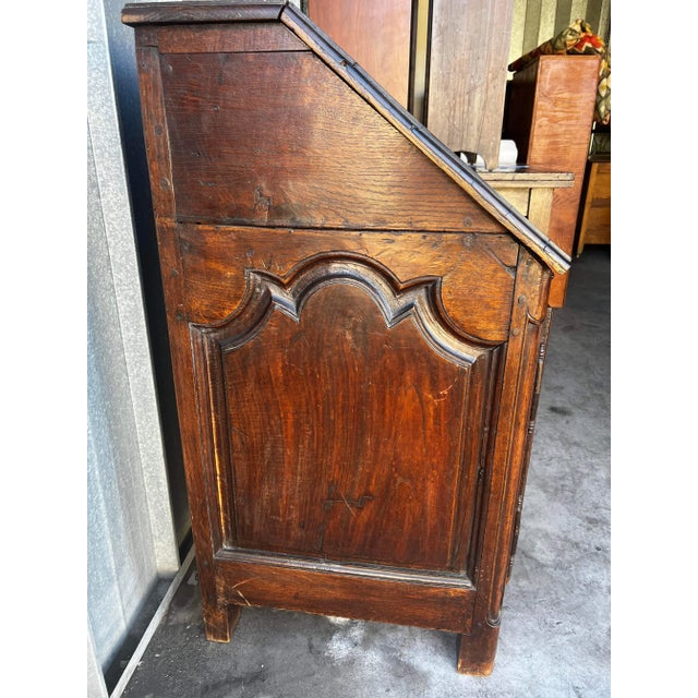 Antique 19th Century Walnut French Provincial Slant Front Secretary Desk For Sale - Image 11 of 11
