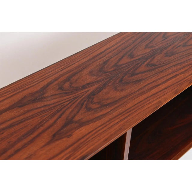 Rosewood and Chrome Open Cabinet, 1970 For Sale - Image 6 of 8