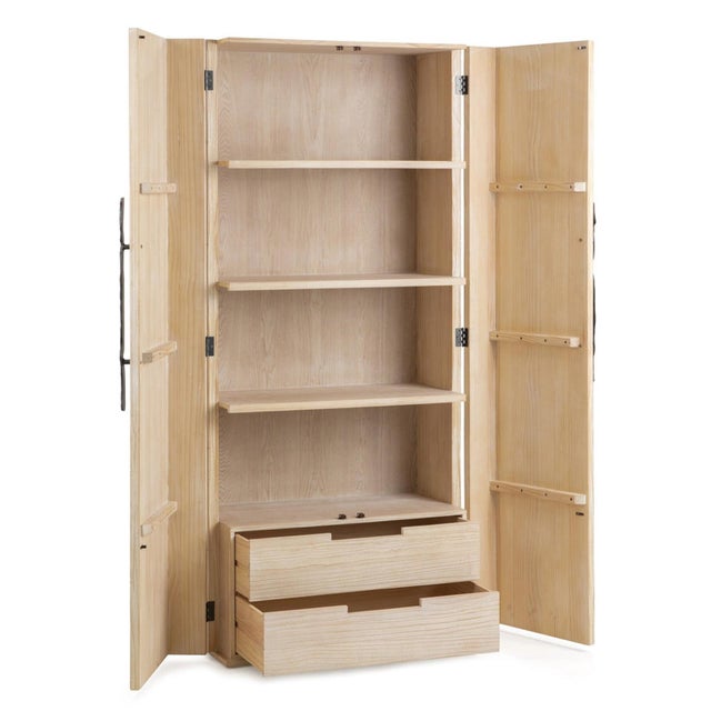 Pine Lattice & Iron Branch Storage Cabinet For Sale - Image 4 of 5