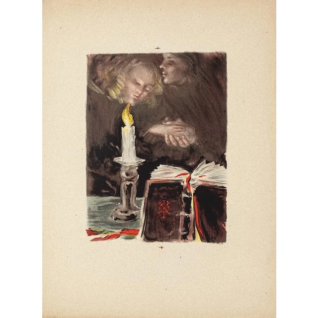 Sympathy Watercolor on Paper by Pierre Laurent Brenot For Sale