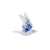 Wall decoration of four ceramic birds in Delft Blue Four very decorative white ceramic birds to hang on the wall. All four...