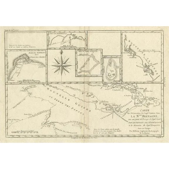 Antique Detailed Map of Papua New Guinea and the Regions to the West, 1780 For Sale - Image 5 of 5