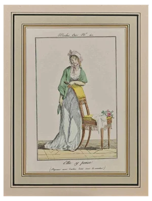 Philibert-Louis Debucourt, Elle y Pense, Original Etching, 1797