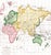 Realism 1816 Pierre Lapie Map "MappeMonde Physique Sur La Projection De Mercator" For Sale - Image 3 of 5
