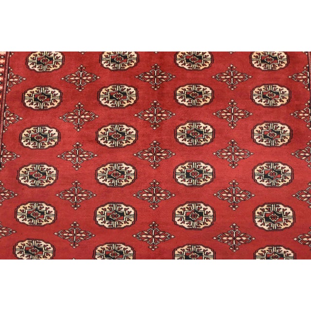 2020s Bokhara Rug 6’1” X 10’2” Red Wool Tribal Hand-Knotted Oriental Carpet For Sale - Image 5 of 12