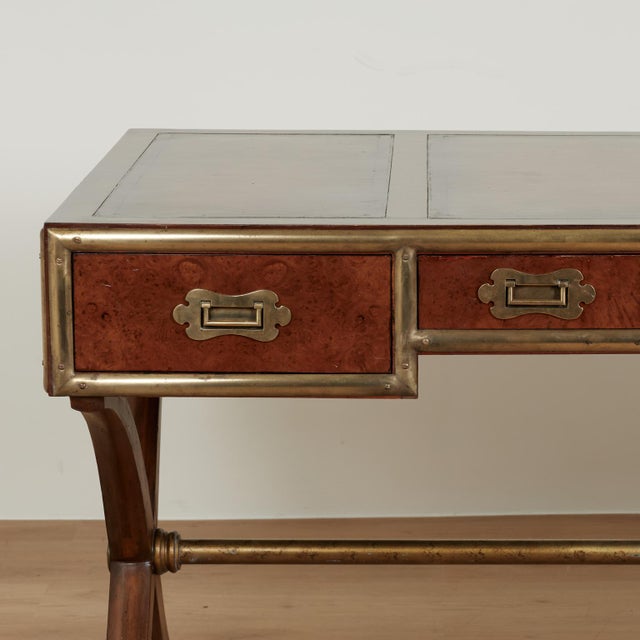 2000 - 2009 Vintage Leather Top Desk From the Hemmingway Collection by Thomasville For Sale - Image 5 of 18